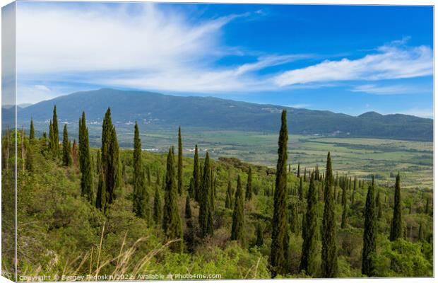 Valley in Croatian mountains. Adriatic coast. Canvas Print by Sergey Fedoskin