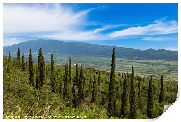 Valley in Croatian mountains. Adriatic coast. Print by Sergey Fedoskin