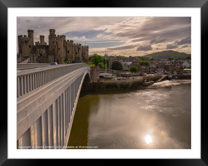 Conwy Castle Framed Mounted Print by DAVID JONES