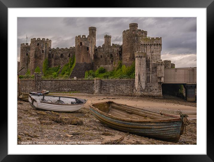 Castles and boats Framed Mounted Print by DAVID JONES