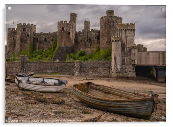 Castles and boats Acrylic by DAVID JONES