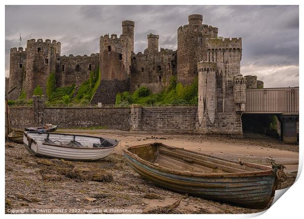Castles and boats Print by DAVID JONES