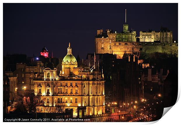 Evening In Edinburgh Print by Jason Connolly