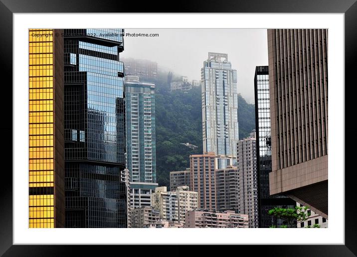 Hong Kong skyscrapers Framed Mounted Print by Stan Lihai
