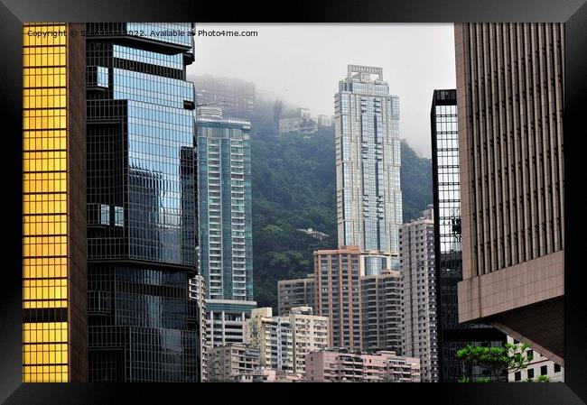 Hong Kong skyscrapers Framed Print by Stan Lihai