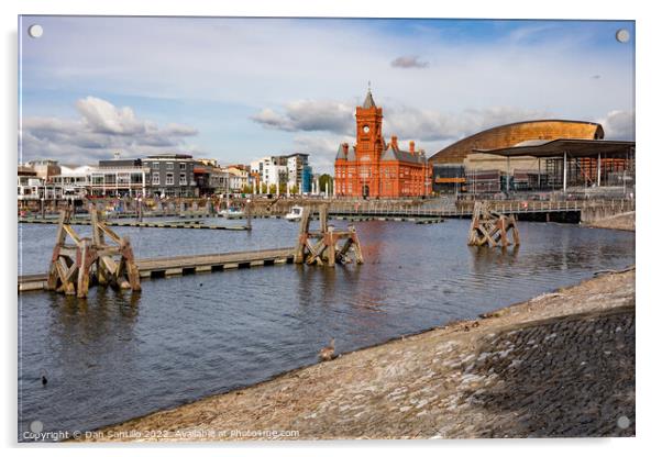 Mermaid Quay, Cardiff Bay, Wales Acrylic by Dan Santillo