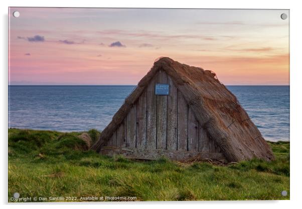 Seaweed Drying Hut, Freshwater West, Pembrokeshire Acrylic by Dan Santillo