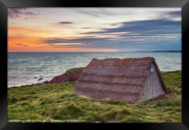 Seaweed Drying Hut, Freshwater West, Pembrokeshire Framed Print by Dan Santillo