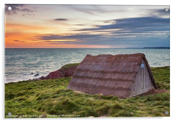 Seaweed Drying Hut, Freshwater West, Pembrokeshire Acrylic by Dan Santillo
