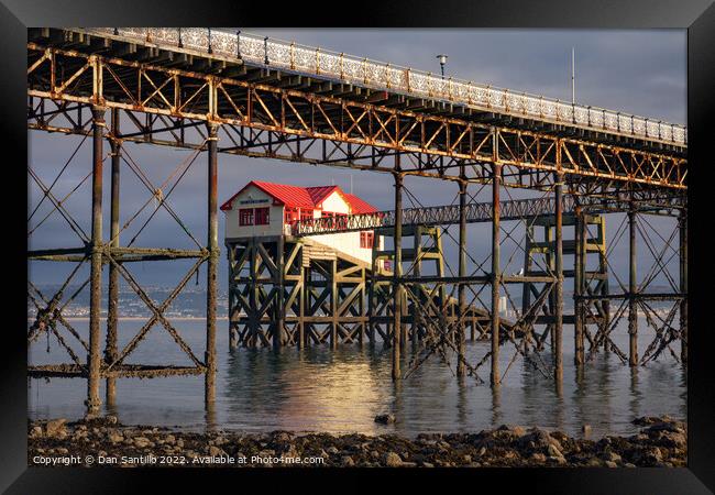 Mumbles Lifeboat Station, Mumbles Pier, Swansea Framed Print by Dan Santillo