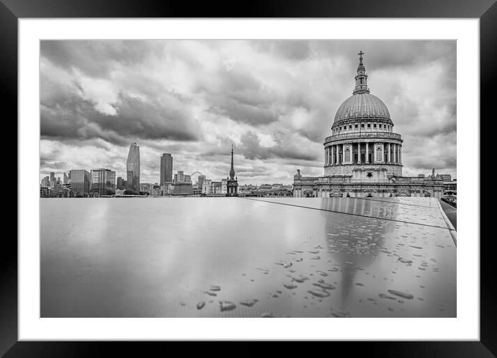 Reflections of St Pauls Cathedral Framed Mounted Print by Jason Wells