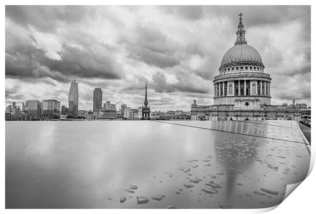 Reflections of St Pauls Cathedral Print by Jason Wells