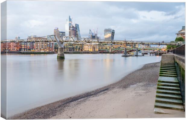 River Thames after sunset Canvas Print by Jason Wells