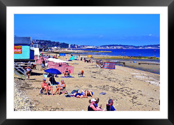 Shanklin beach, Isle of Wight, UK. Framed Mounted Print by john hill