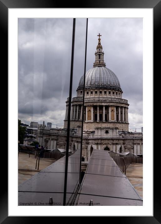 Reflection of St. Pauls Framed Mounted Print by Clive Wells