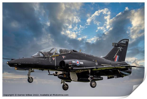 RAF Hawk T2  Print by Darren Wilkes