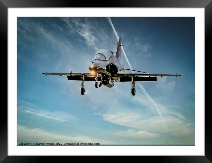 Raf Hawk T2 Landing Framed Mounted Print by Darren Wilkes