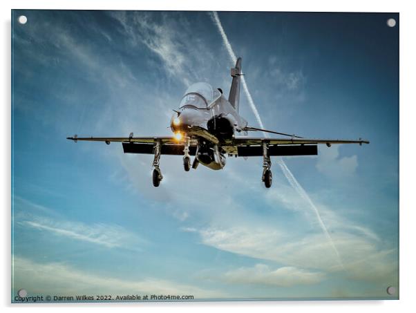 Raf Hawk T2 Landing Acrylic by Darren Wilkes