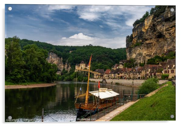 La Roque-Gageac and the Dordogne River  Acrylic by DiFigiano Photography