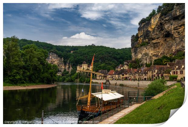 La Roque-Gageac and the Dordogne River  Print by DiFigiano Photography