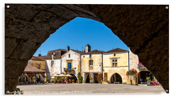 Monpazier Village Square Acrylic by DiFigiano Photography