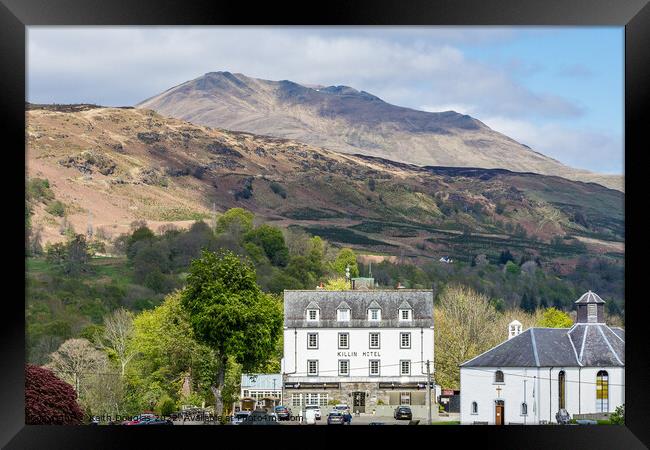The Killin Hotel and Ben Lawers Framed Print by Keith Douglas
