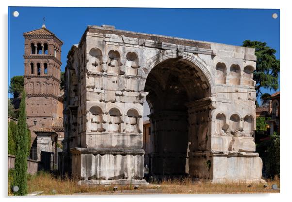 Arch of Janus in Rome Acrylic by Artur Bogacki
