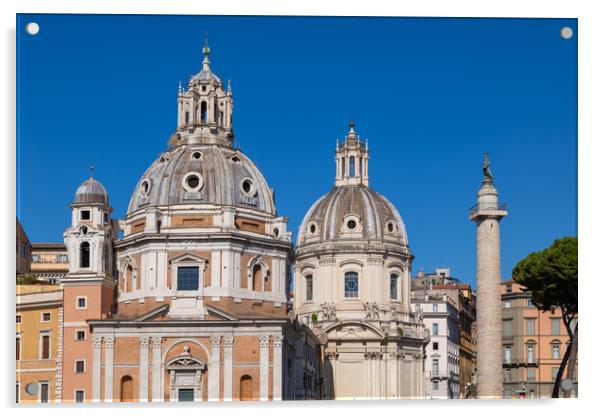 Churches of Rome Acrylic by Artur Bogacki