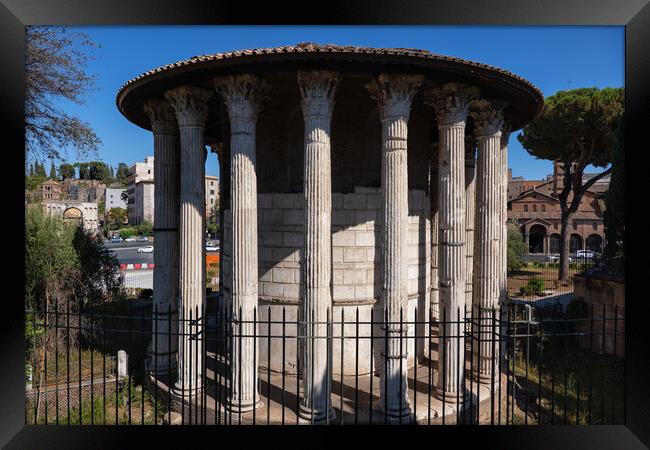 Temple of Hercules Victor In Rome Framed Print by Artur Bogacki