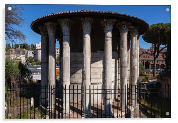 Temple of Hercules Victor In Rome Acrylic by Artur Bogacki