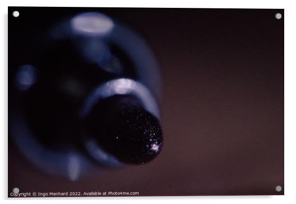 A shallow focus macro shot of a small turned off lightbulb Acrylic by Ingo Menhard