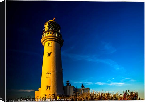 Flamborough Head Lighthouse Canvas Print by Drew Gardner