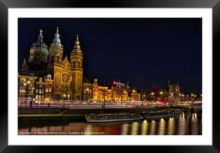 Basilica of st Nicholas Amsterdam  Framed Mounted Print by Mike McMahon