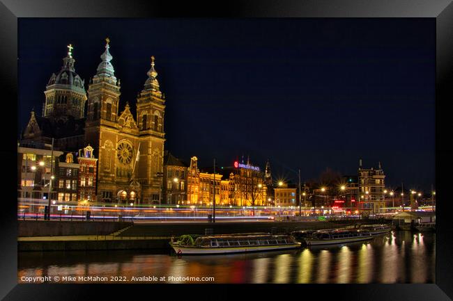Basilica of st Nicholas Amsterdam  Framed Print by Mike McMahon