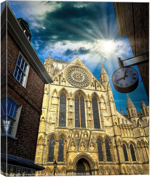 York minster cathedral  Canvas Print by Mike McMahon