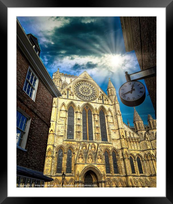 York minster cathedral  Framed Mounted Print by Mike McMahon