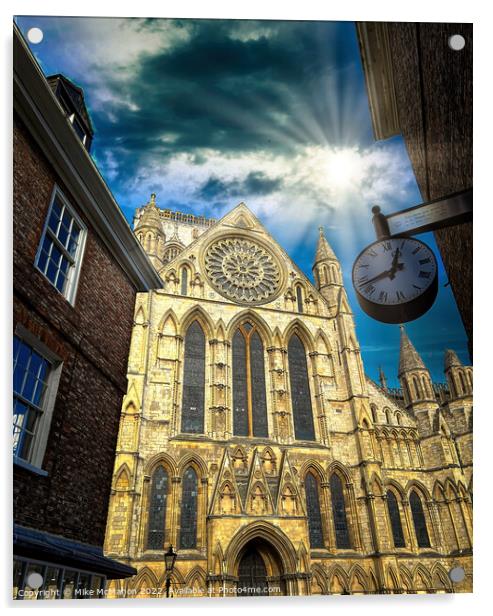 York minster cathedral  Acrylic by Mike McMahon