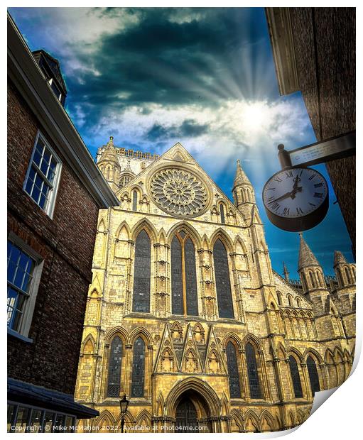 York minster cathedral  Print by Mike McMahon