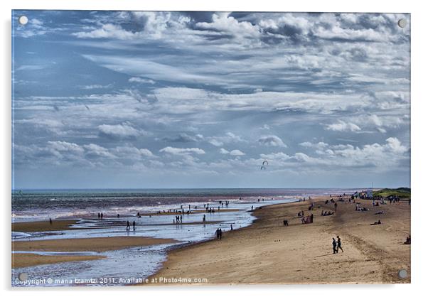 Skegness Beach Acrylic by Maria Tzamtzi Photography