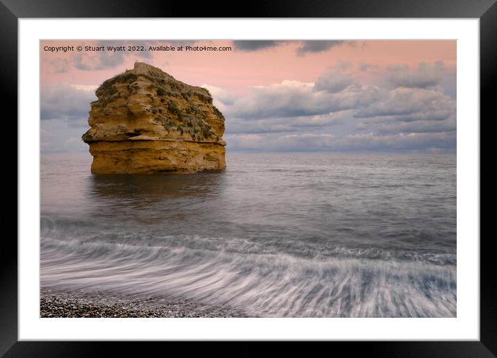 Ladram Bay: Devon Red Sandstone Rock Framed Mounted Print by Stuart Wyatt