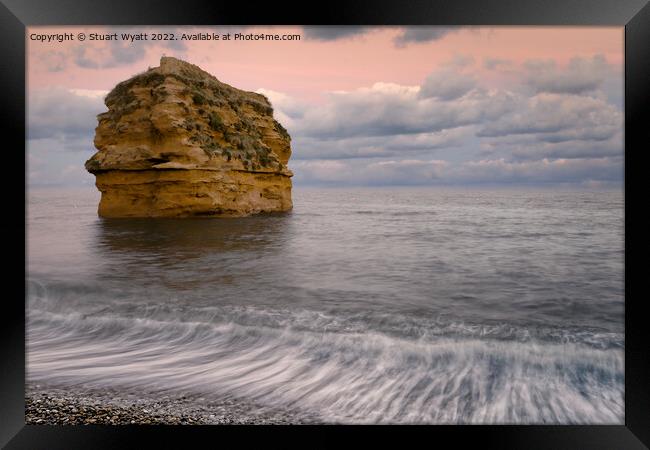Ladram Bay: Devon Red Sandstone Rock Framed Print by Stuart Wyatt