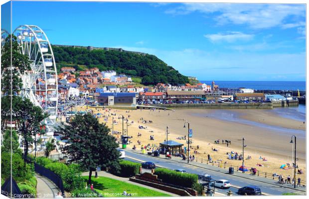 Scarborough South beach, North Yorkshire, UK. Canvas Print by john hill