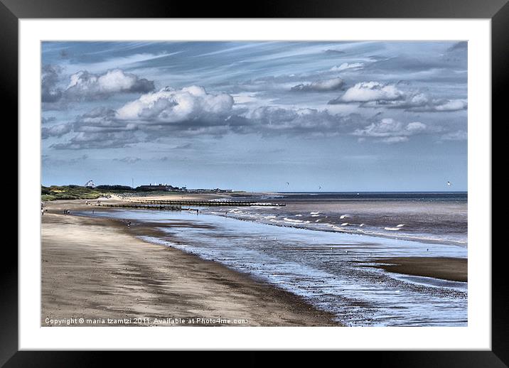 Skegness Beach Framed Mounted Print by Maria Tzamtzi Photography