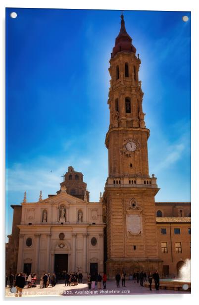 Cathedral of the Savior - SEO in Zaragoza, Spain - 1 Acrylic by Jordi Carrio