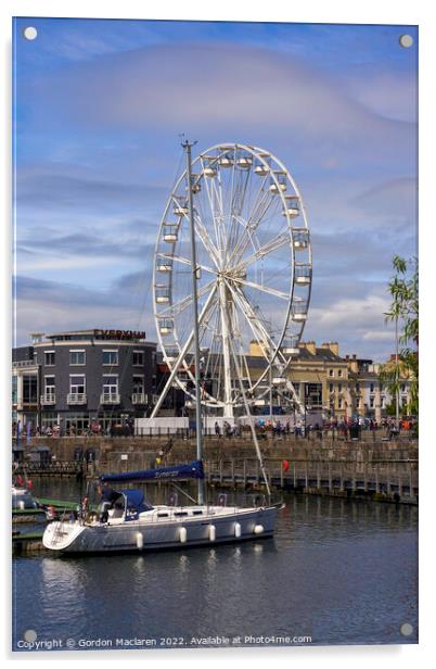 Ferris Wheel, Mermaid Quay, Cardiff Bay Acrylic by Gordon Maclaren