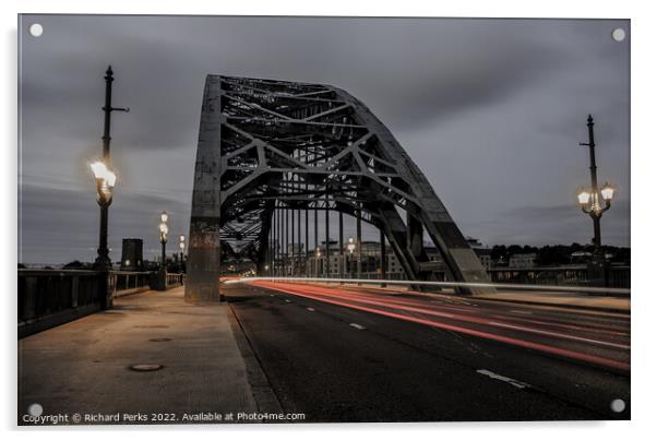 Tyne Bridge Trails Acrylic by Richard Perks
