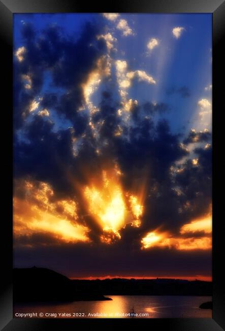 Menorca Sunset Arenal d'en castell  Framed Print by Craig Yates