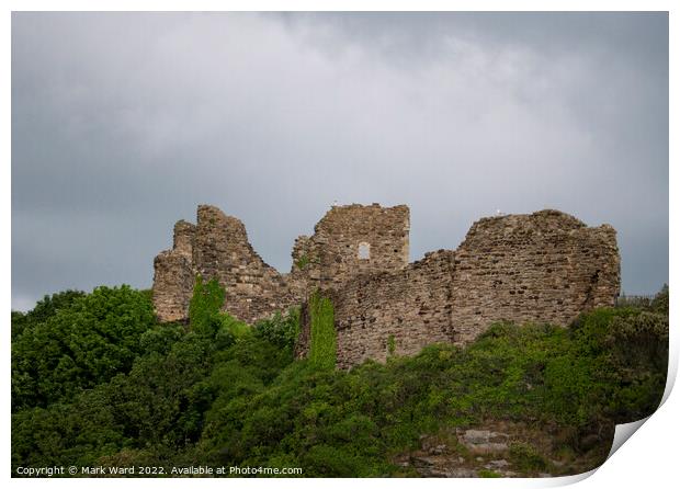 Hastings Castle on a cloudy May day. Print by Mark Ward