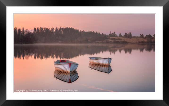 Misty Dawn @ Loch Rusky Framed Mounted Print by Ivie McLardy