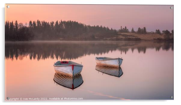 Misty Dawn @ Loch Rusky Acrylic by Ivie McLardy